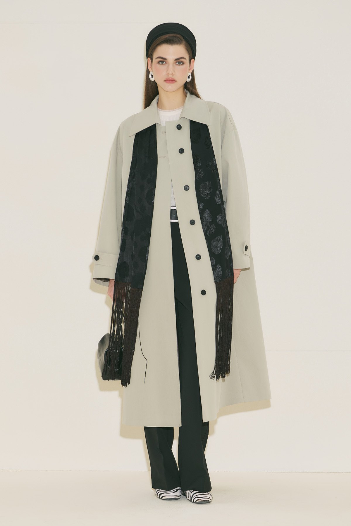 MALENE DÜĞMELİ TRENÇKOT YEŞİL