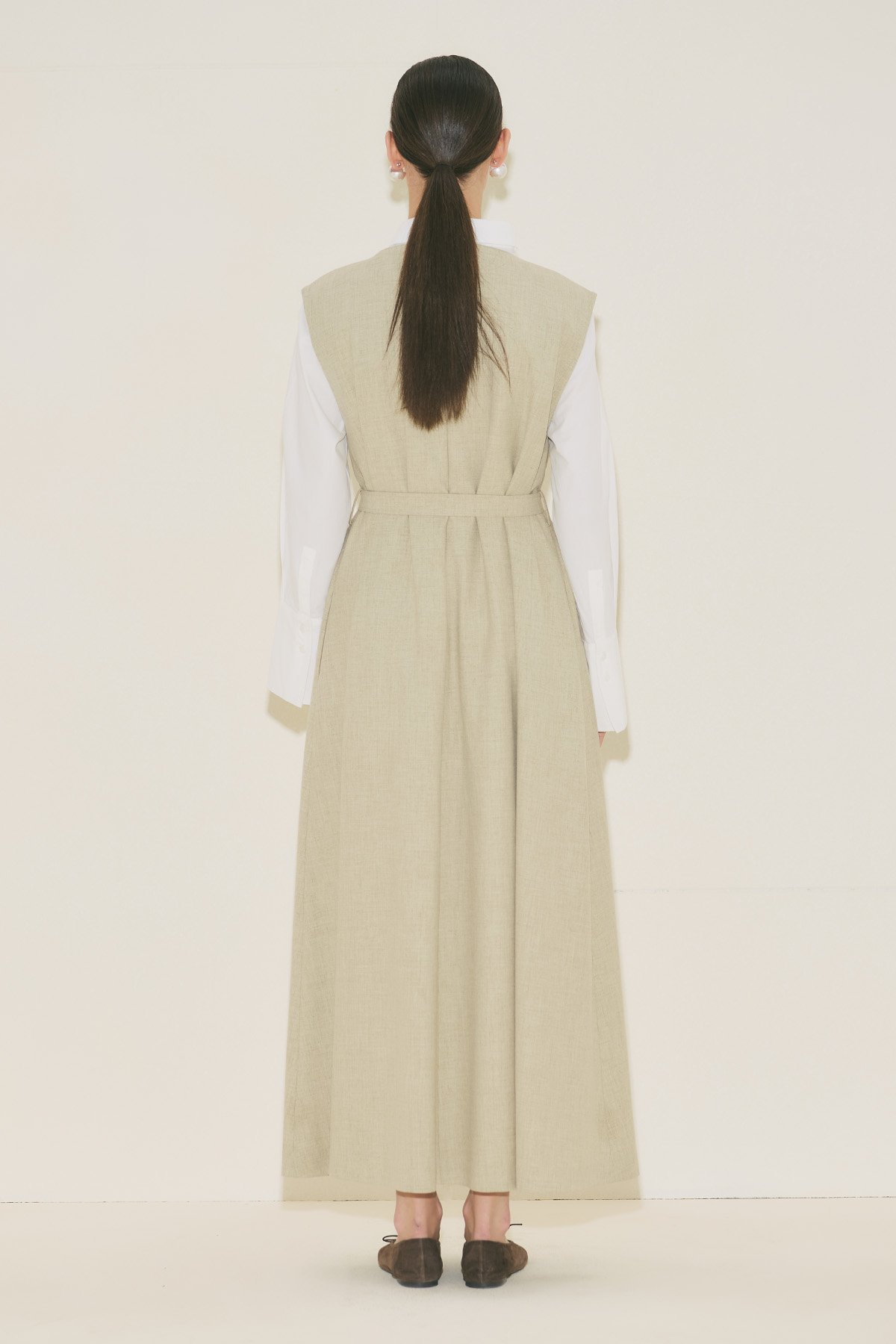 PREMIUM KEMER DETAYLI ELBİSE YEŞİL - 4