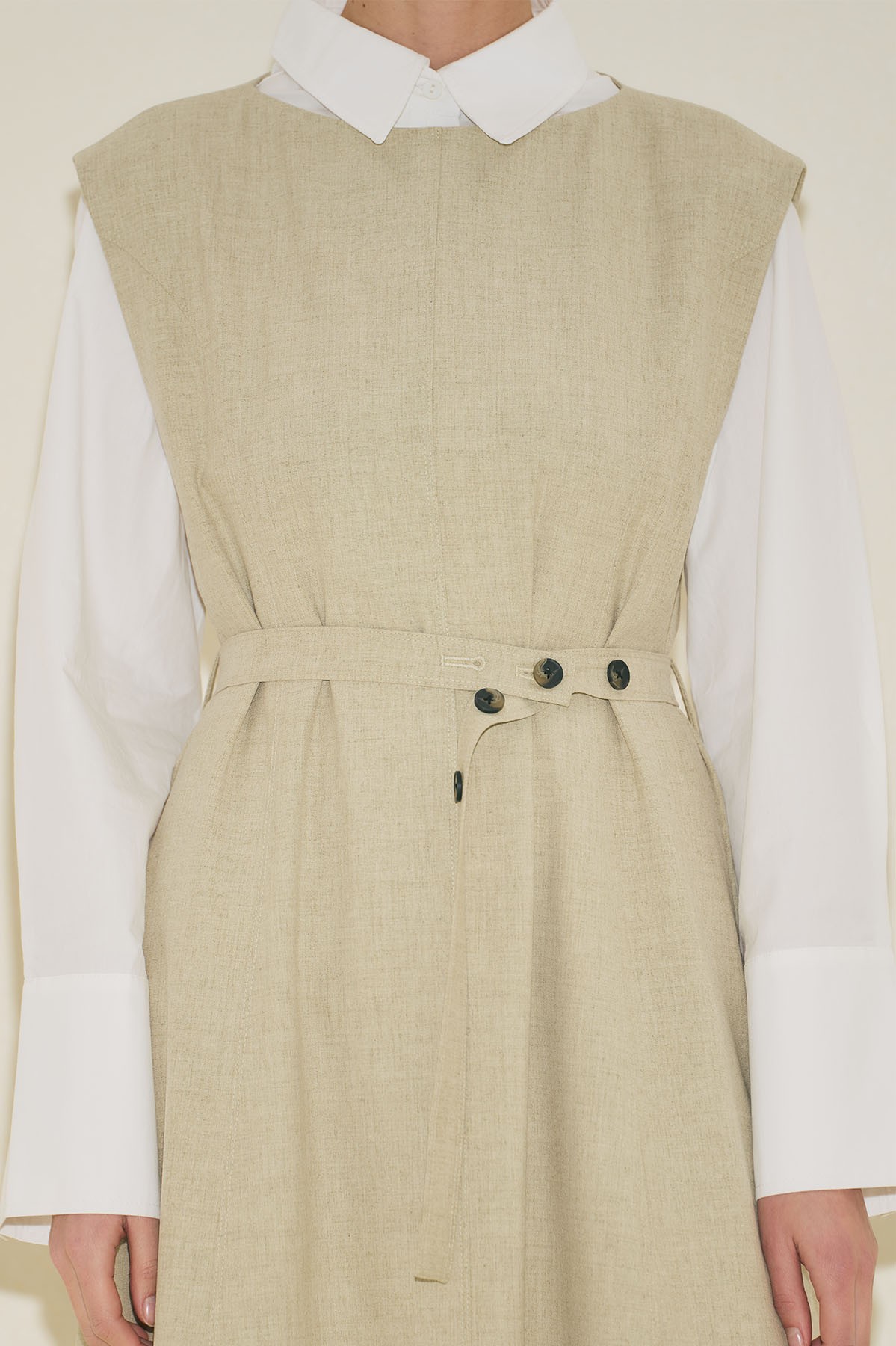 PREMIUM KEMER DETAYLI ELBİSE YEŞİL - 2