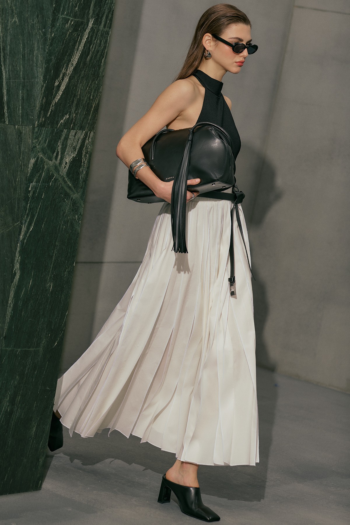 ZEYA PARÇALI ETEK EKRU