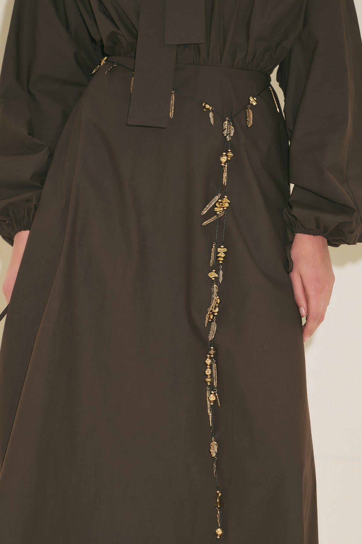 YAPRAK TASARIM KEMER BRONZ - SİYAH