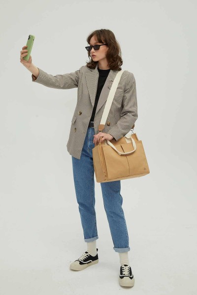 CANVAS EVERYDAY BAG CAMEL 