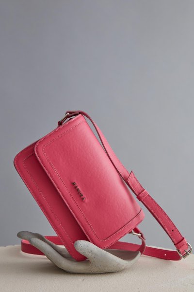 KAPAKLI OMUZ ÇANTASI PEMBE 