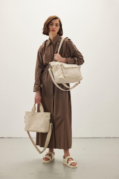 TRENCH DRESS BROWN 