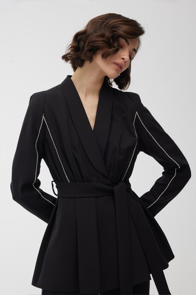 STONE BLAZER JACKET BLACK 