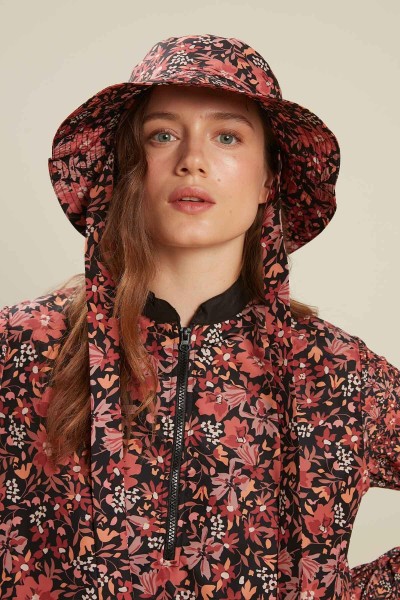 CONNECTED BUCKET HAT RETRO FLOWER 