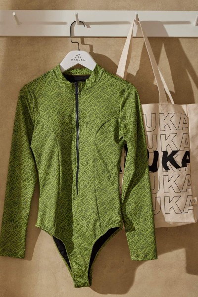 DESENLİ FERMUARLI SURF MAYO SUMMER-YEŞİL 