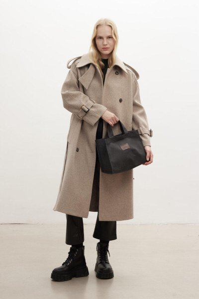 SMALL CANVAS BAG WITH WASHING EFFECT BLACK 