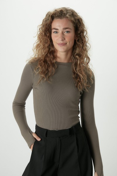 PARMAK GEÇİRMELİ RİBANALI BODY ANTRASİT 