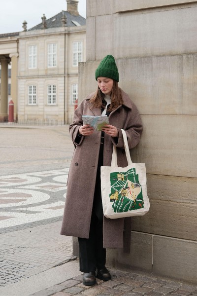 DANISH CACHET DOUBLE BREAKED COAT BROWN 