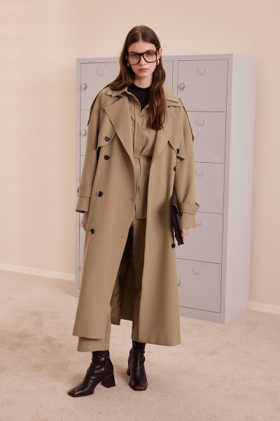 PREMIUM OVERSIZED TRENCH COAT BEIGE 