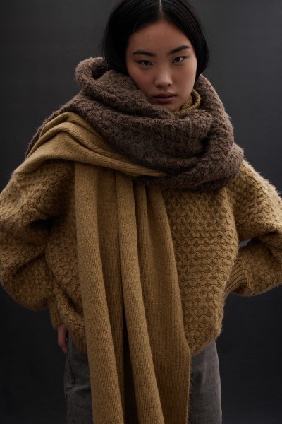 DESENLİ ÖRGÜ TRİKO KAZAK SARI 