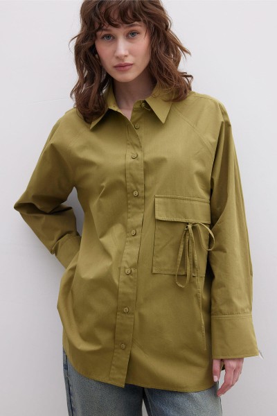 POCKET LINING DETAIL SHIRT GREEN 