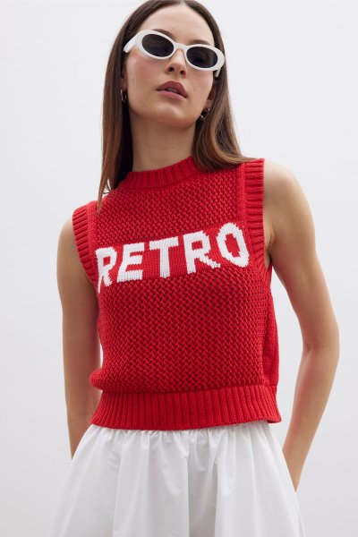 İNCE ÖRGÜLÜ TRİKO SÜVETER KIRMIZI 