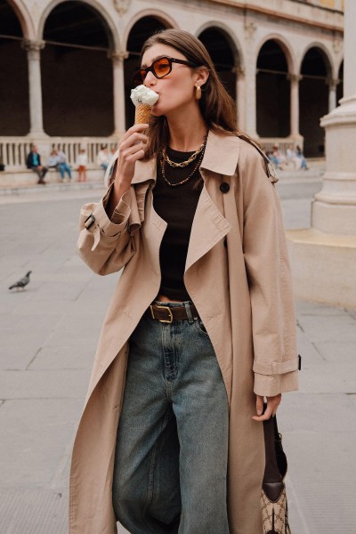 KOPENHAG OVERSIZE TRENÇKOT CAMEL 