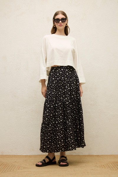 VİSKON DESENLİ ETEK DITSY 