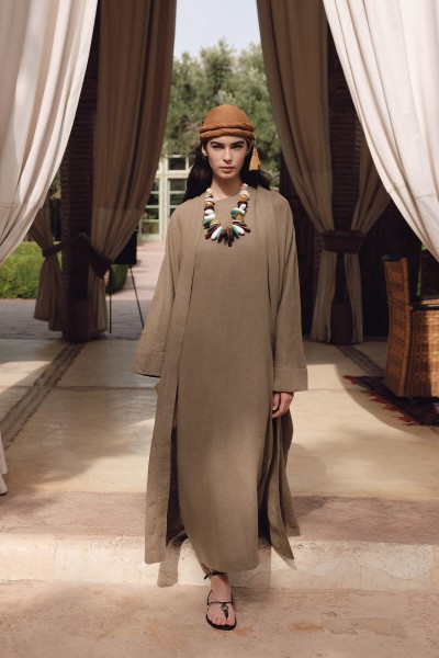 KETEN UZUN KİMONO CEKET HAKİ 