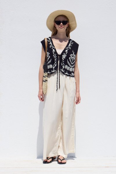 MÜSLİN ANVELOP PANTOLON EKRU 