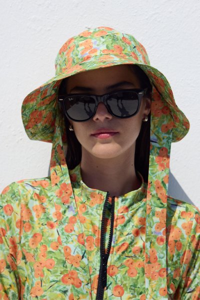 TIE BUCKET HAT PEACH 