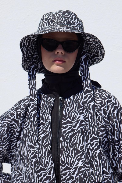 TIE BUCKET HAT ZEBRA 