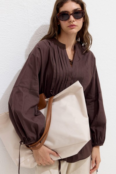 MARI MEDIUM SHOPPER BAG BEIGE 