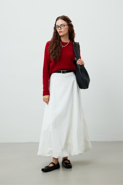 BALLOON FORM SKIRT ECRU 