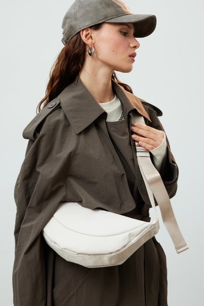 LEXA METAL BUCKLE CROSSBODY BAG BEIGE 