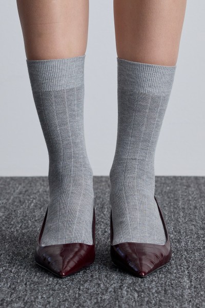 CLASSIC RUBED SOCKS GRAY 