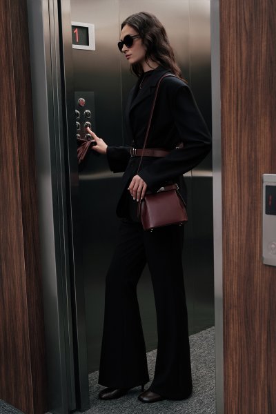 FLARE PAÇA KLASİK PANTOLON LACİVERT 