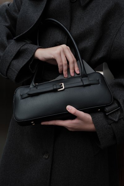 ASHLEY KEMERLİ OMUZ ÇANTASI SİYAH 