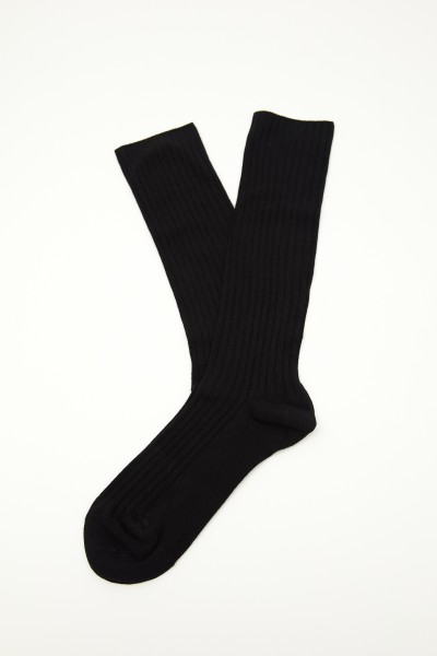 RUBED LONG SOCKS BLACK 