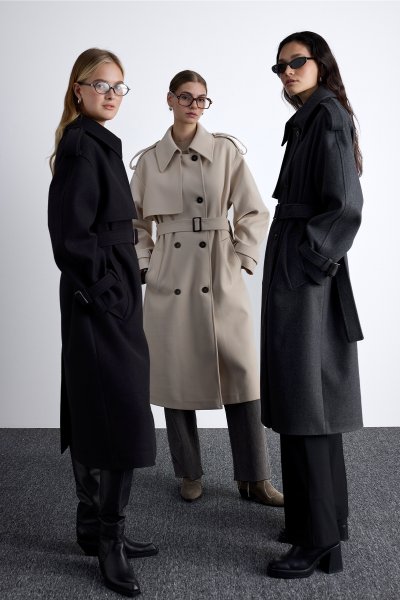 EPAOLET DETAILED CACHET COAT BEIGE 