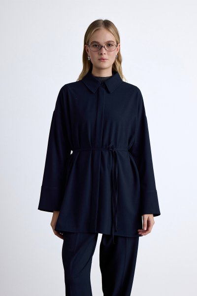 GENİŞ YAKA TUNİK LACİVERT 