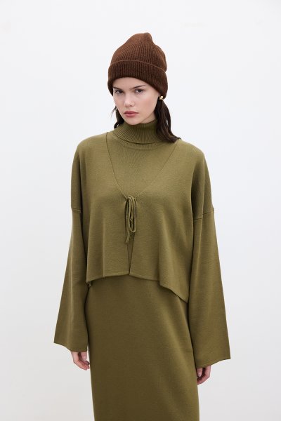 BAĞCIKLI TRİKO HIRKA YEŞİL 