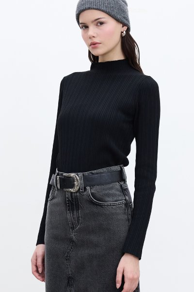 KOVBOY TOKALI KEMER SİYAH 