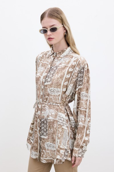 BELTED RETRO STYLE SHIRT ILONA 