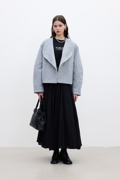 JACQUELINE KISA KAŞE KABAN GRİ 