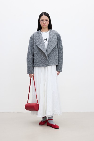 JACQUELINE KISA KAŞE KABAN ANTRASİT MELANJ 