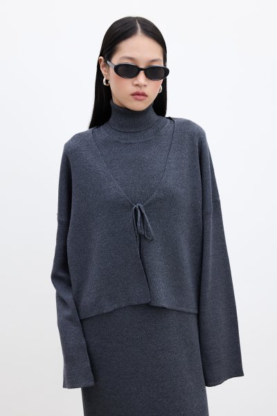 BAĞCIKLI TRİKO HIRKA ANTRASİT 