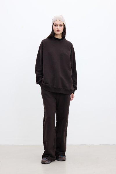 OVERSIZE BASIC SWEATSHIRT ACI KAHVE 