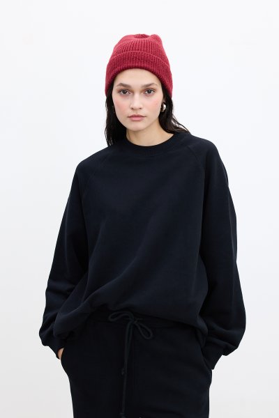 OVERSIZE BASIC SWEATSHIRT SİYAH 