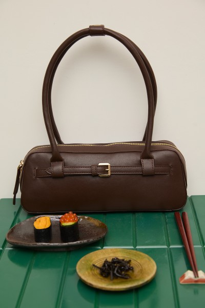 ASHLEY KEMERLİ OMUZ ÇANTASI KAHVERENGİ 