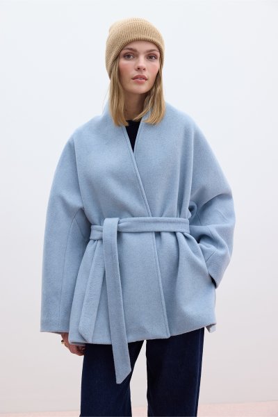 KİMONO TARZI KAŞE KABAN MAVİ 