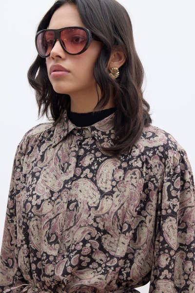 BELTED RETRO STYLE SHIRT FREDA 