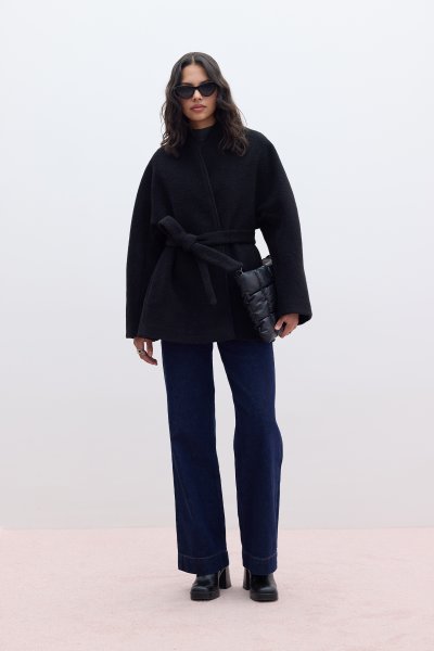 KALIN KAŞE KİMONO KABAN SİYAH 