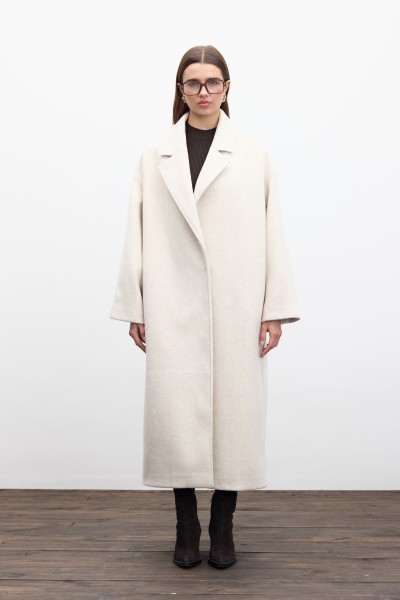 PLAIN CLOSURE CACHET COAT BEIGE 