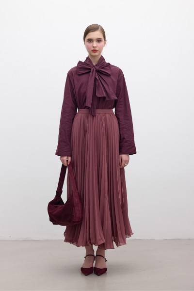 PLİSELİ ETEK GÜLKURUSU 