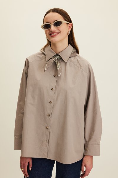 WIDE CUT PREMIUM SHIRT MINK 