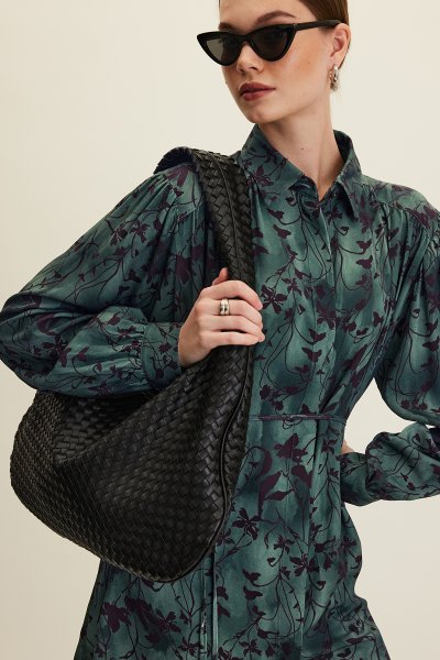 FRANCES ÖRGÜ BÜYÜK ÇANTA SİYAH 