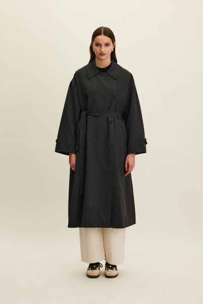 NİCOLA KRUVAZE TRENÇKOT ANTRASİT 